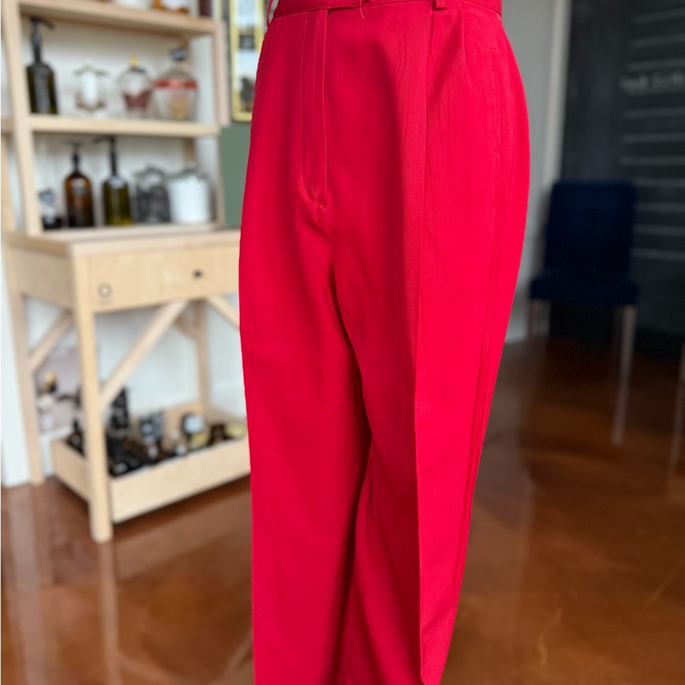 Austin Reed Vintage Wool High Waisted Red Women’s Tailored Dress Pants - Size 6P